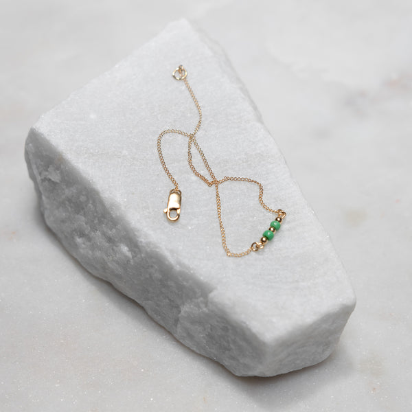 Amy Tamblyn Green Seed Bead Bracelet