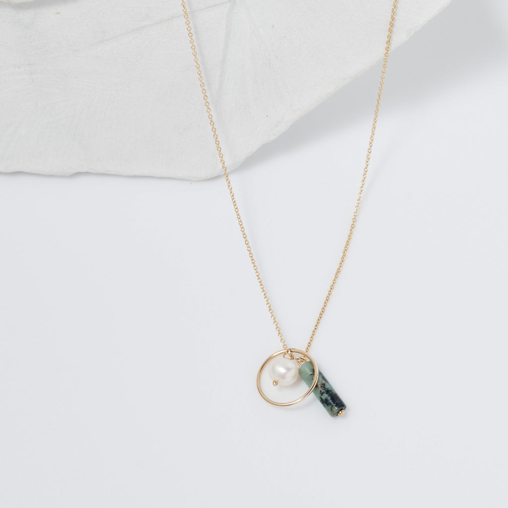 Jasper Cluster Necklace