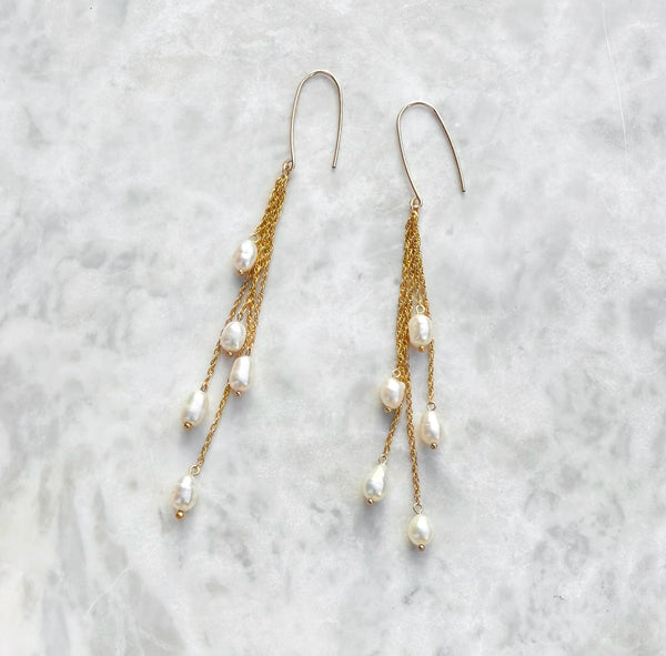 Amy Tamblyn Rope Chain Pearl Drops