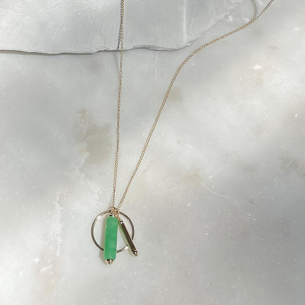 Amy Tamblyn Jade Charm Necklace