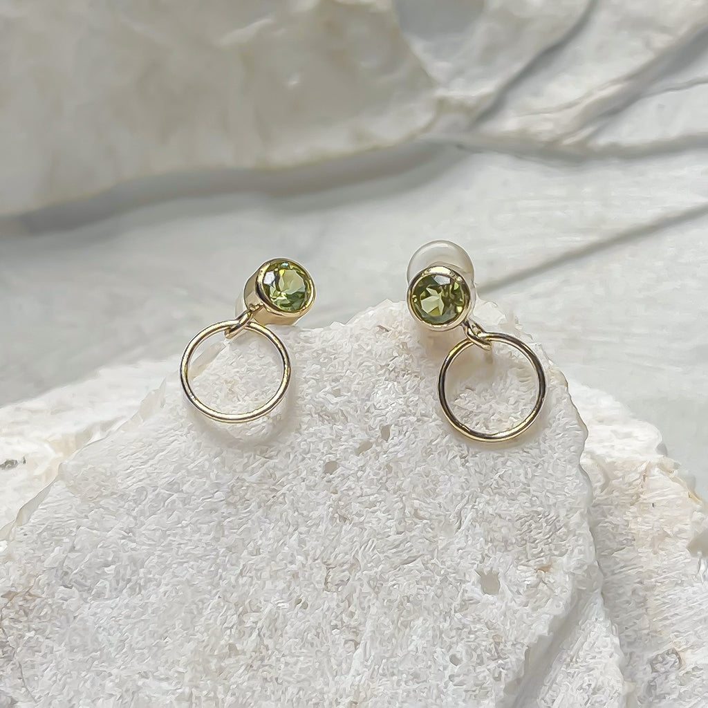 Cubic Zirconia Circle Studs