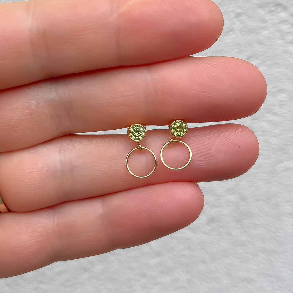 Cubic Zirconia Circle Studs