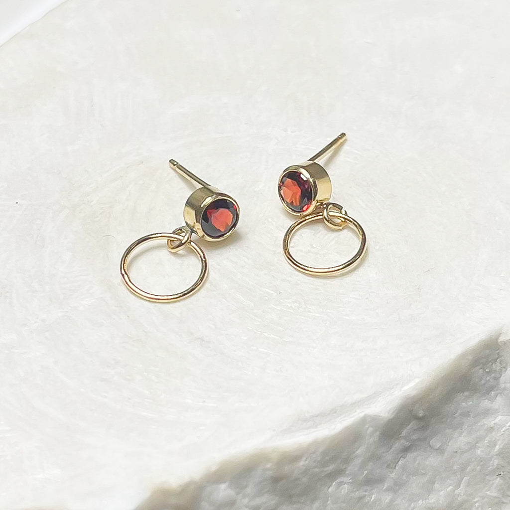 Cubic Zirconia Circle Studs