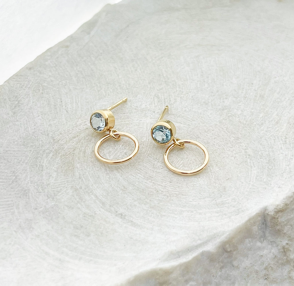 Cubic Zirconia Circle Studs