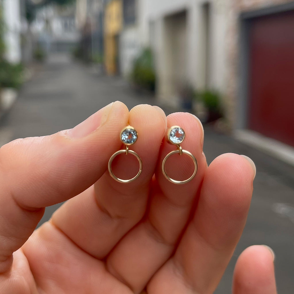 Cubic Zirconia Circle Studs