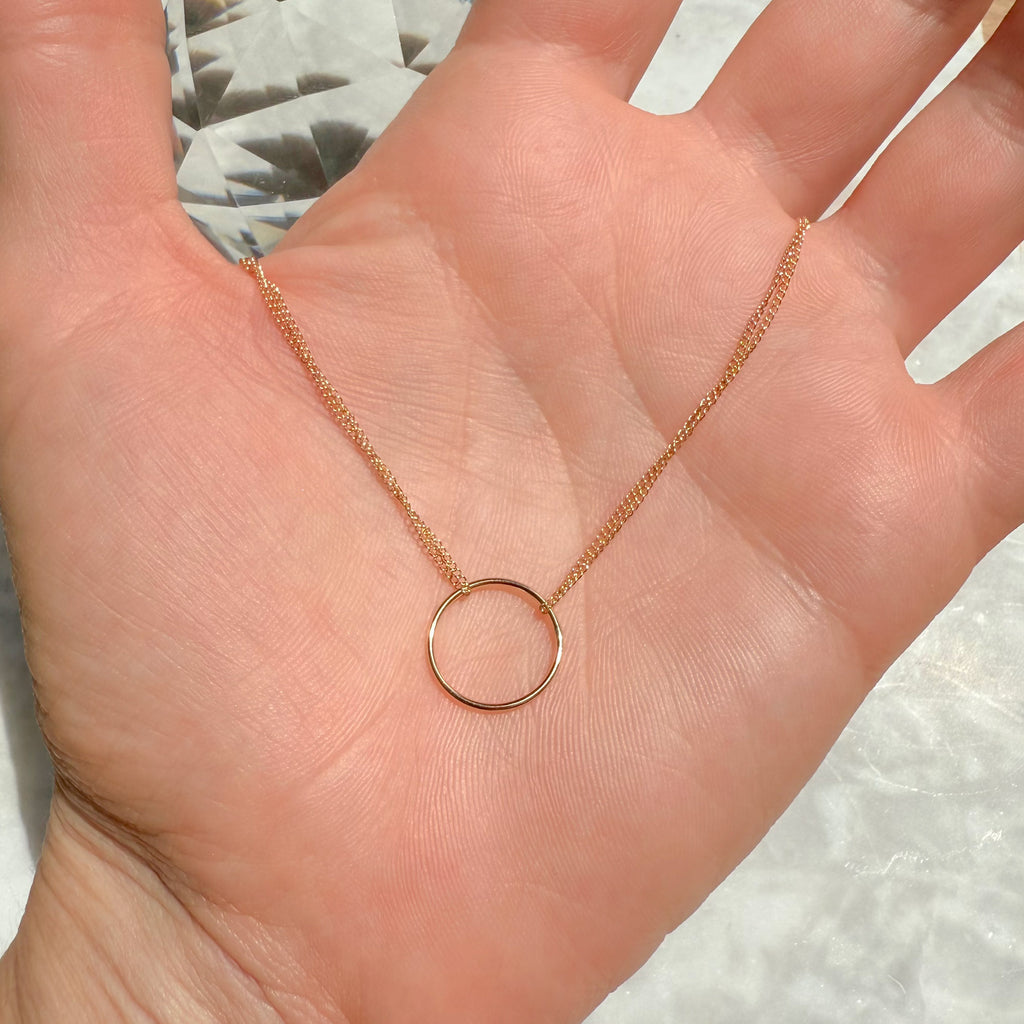 Gold Hoop - Double Chain