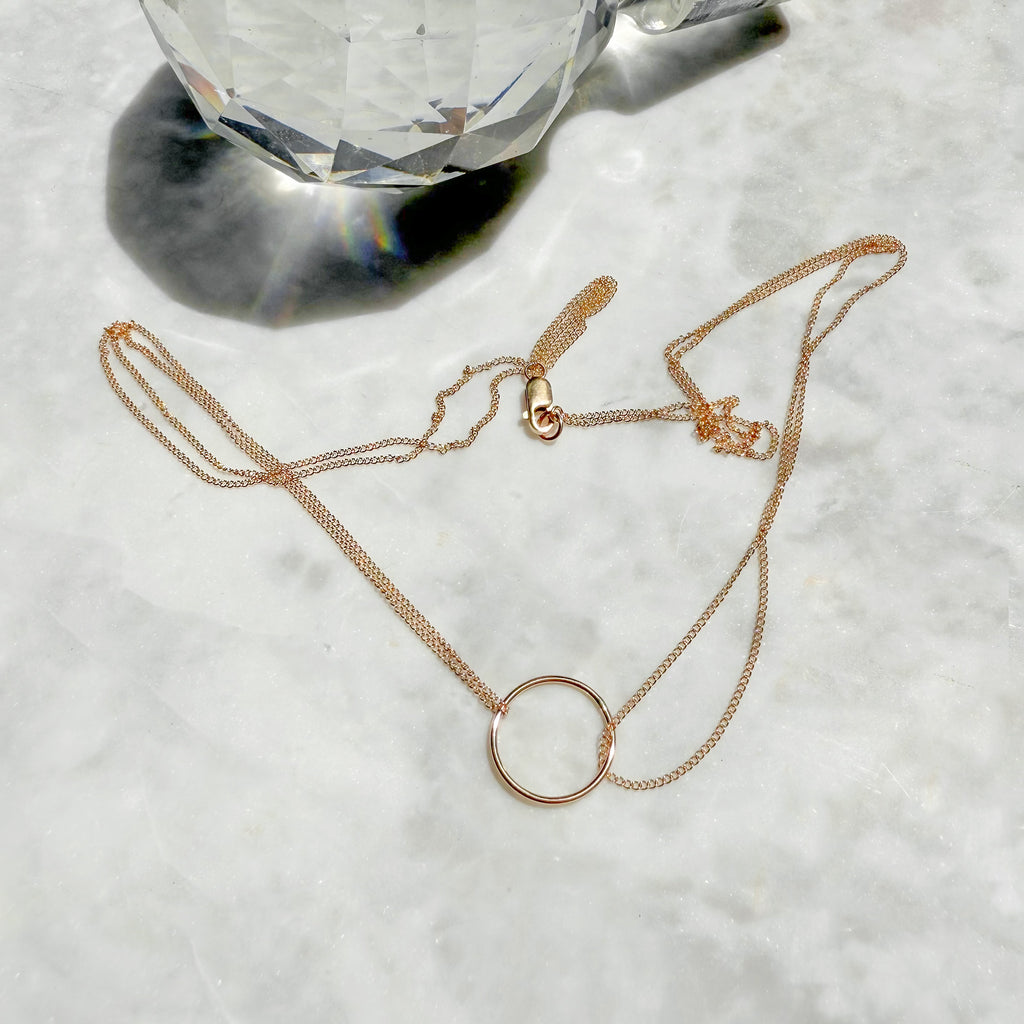 Gold Hoop - Double Chain