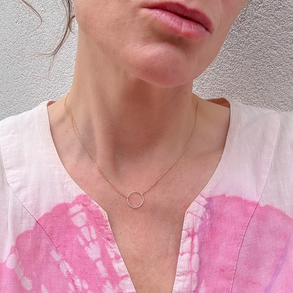 Gold Hoop - Double Chain