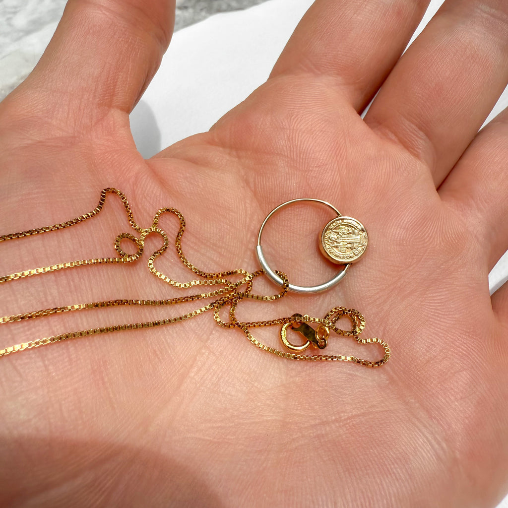Saint Benedict Coin Necklace