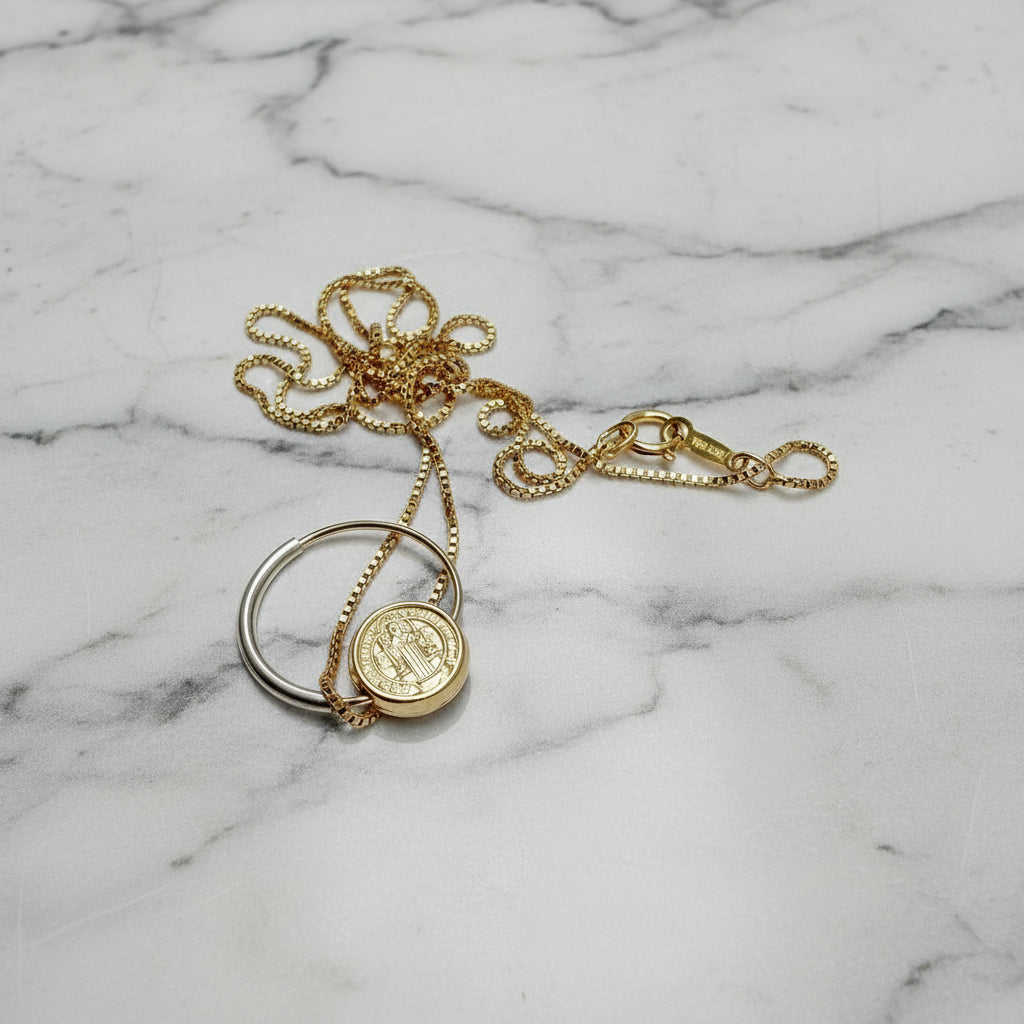 Saint Benedict Coin Necklace