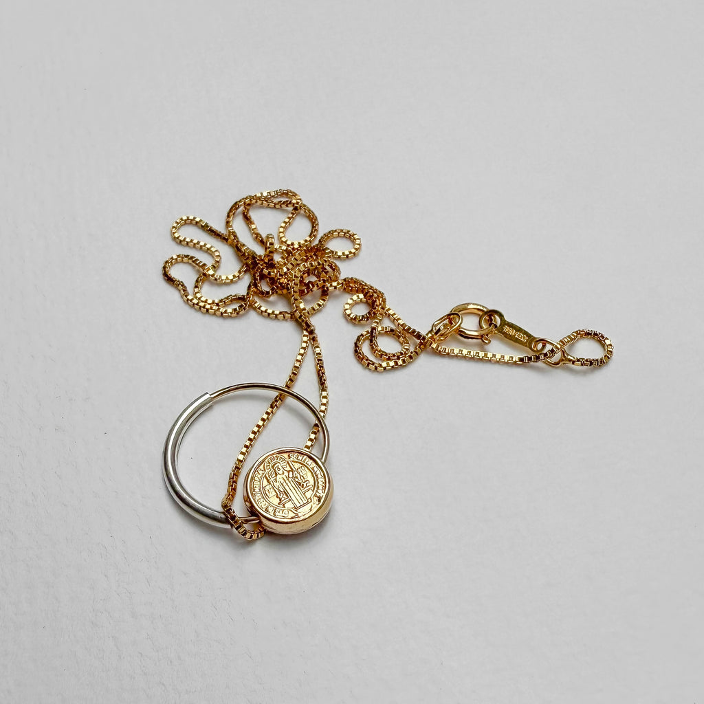 Saint Benedict Coin Necklace