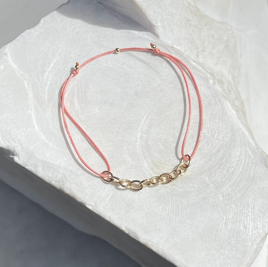 Gold Chain Thread Bracelet