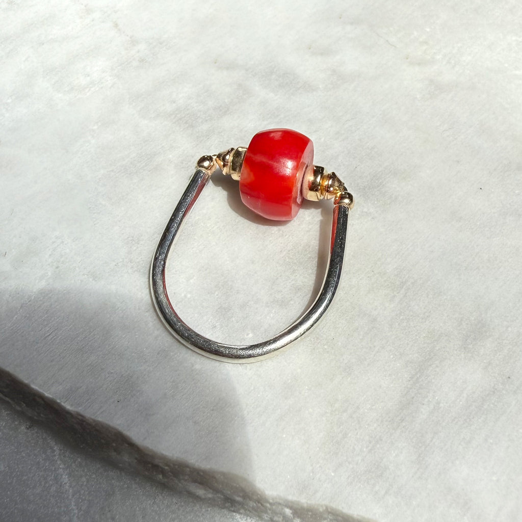Vintage Red Coral Ring