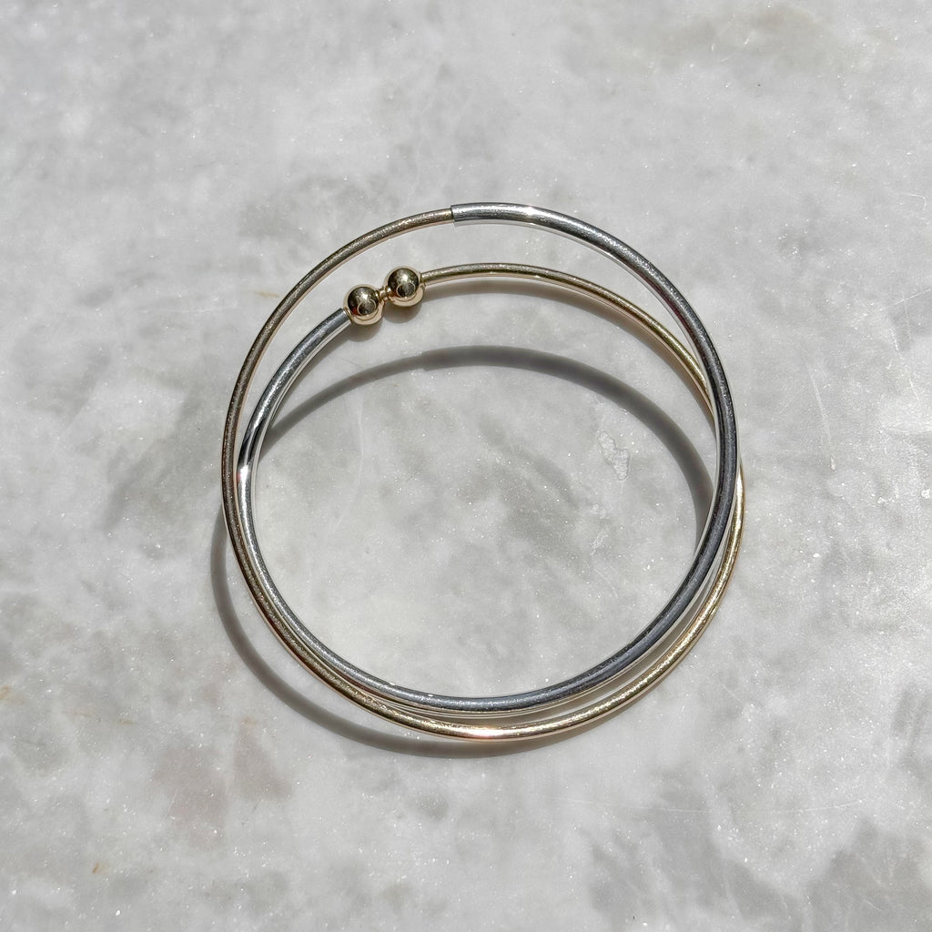 Double Bead Lunar Bangle