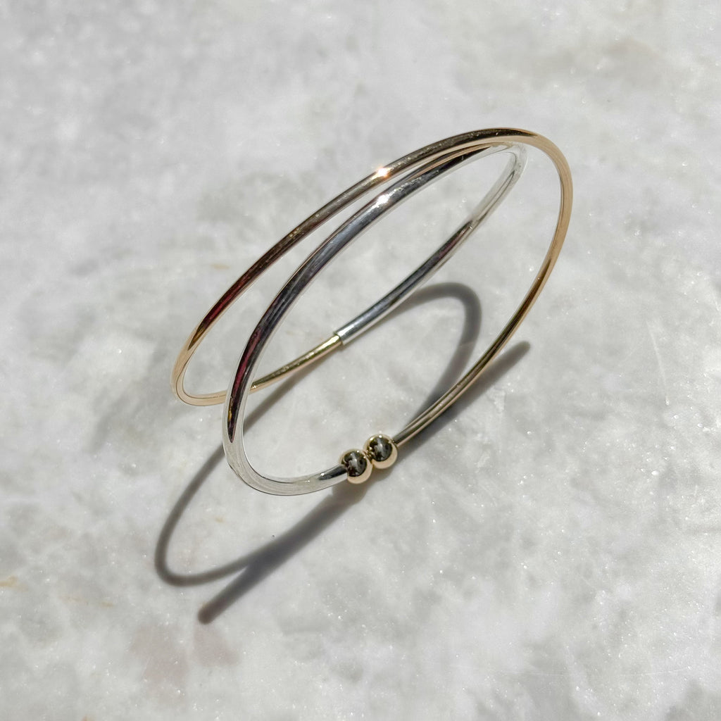 Double Bead Lunar Bangle
