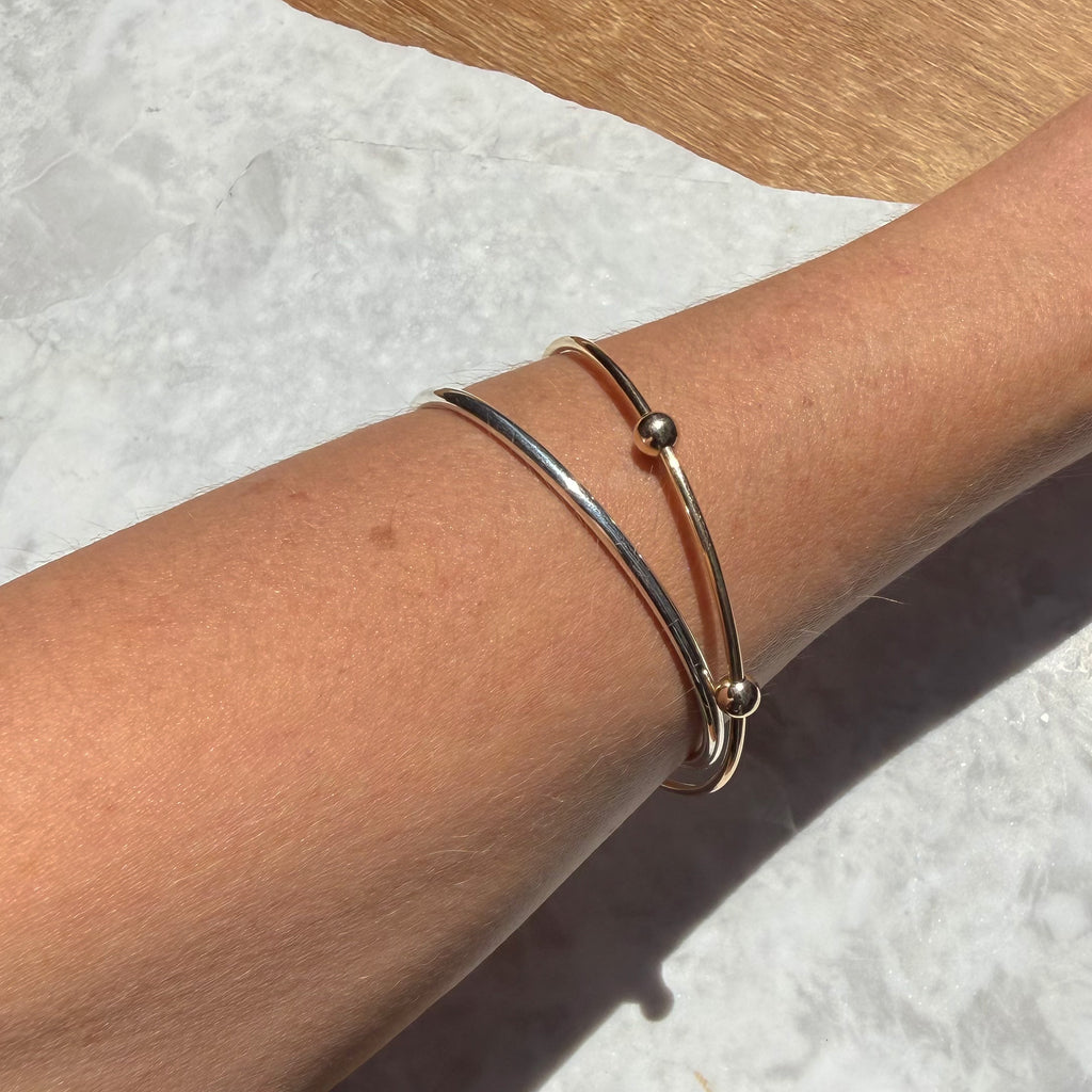 Double Bead Lunar Bangle