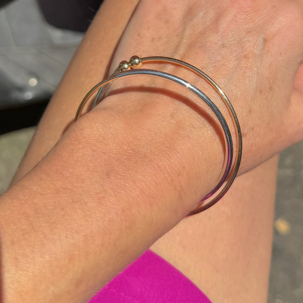 Double Bead Lunar Bangle