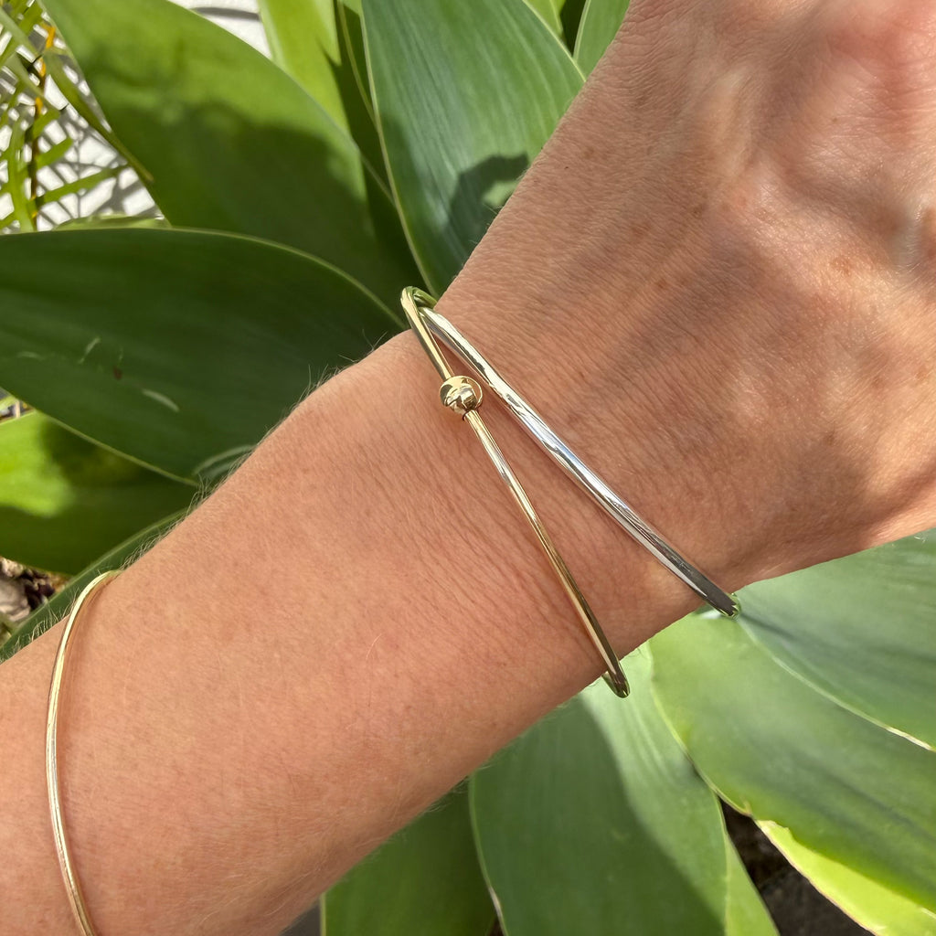 Double Bead Lunar Bangle