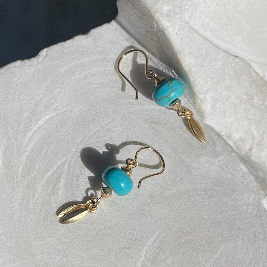 Turquoise Charm Drops
