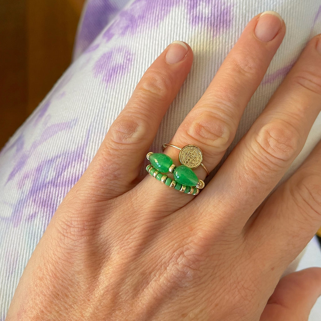 Jade Butterfly Ring