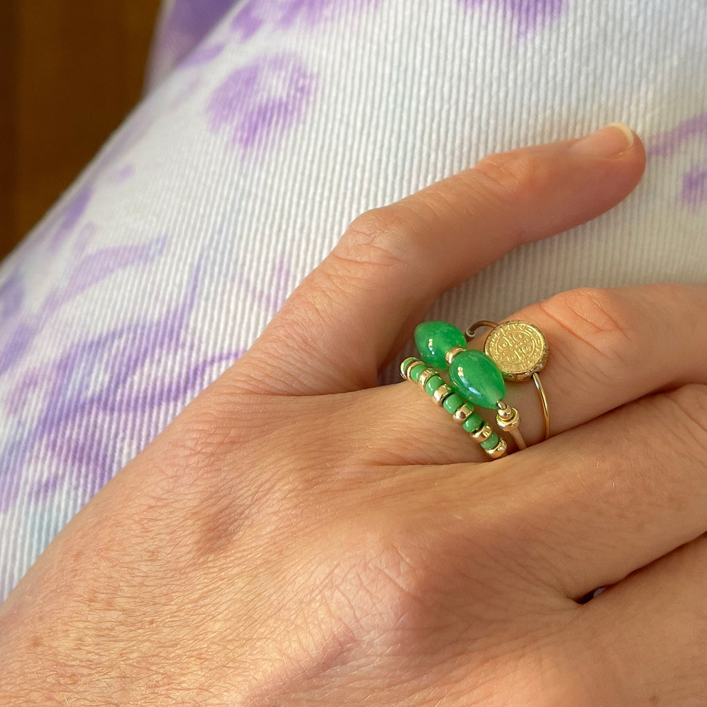 Jade Butterfly Ring