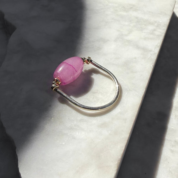 Amy Tamblyn PINK JADE RING