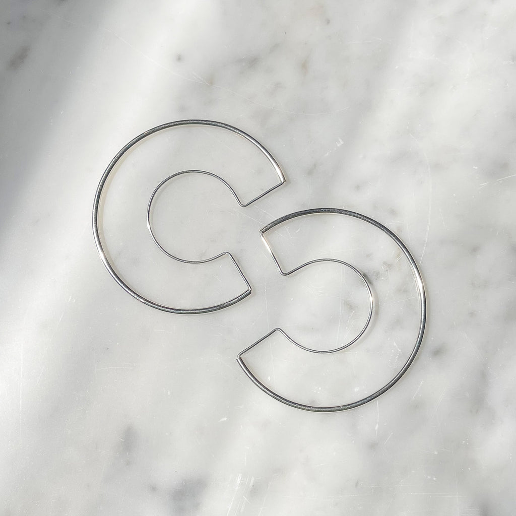Silver C Hoops