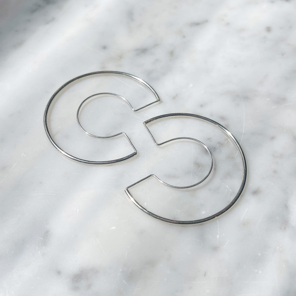 Silver C Hoops