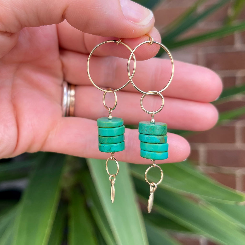 Green Turquoise Drops