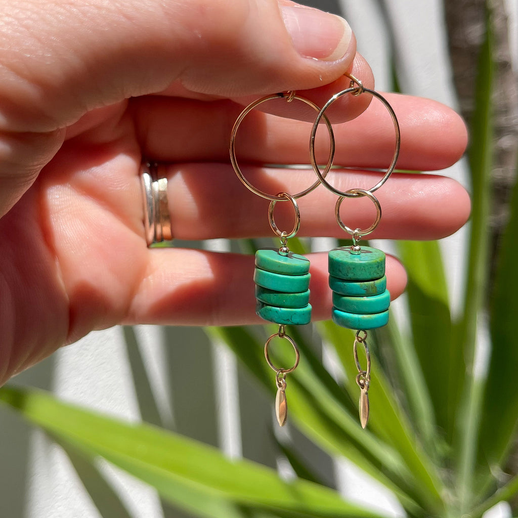 Green Turquoise Drops