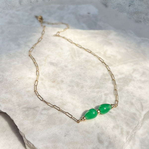 Amy Tamblyn Jade Paperclip Chain