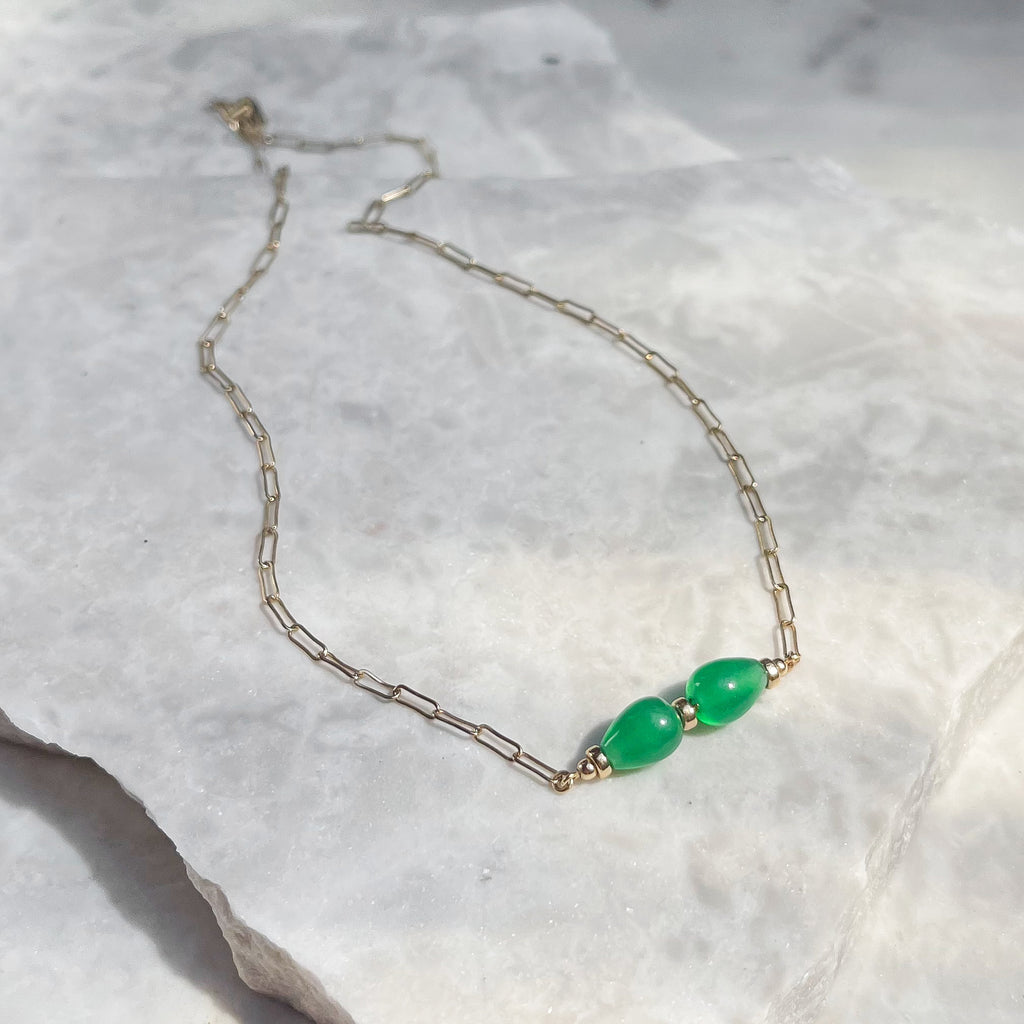 Jade Paperclip Chain