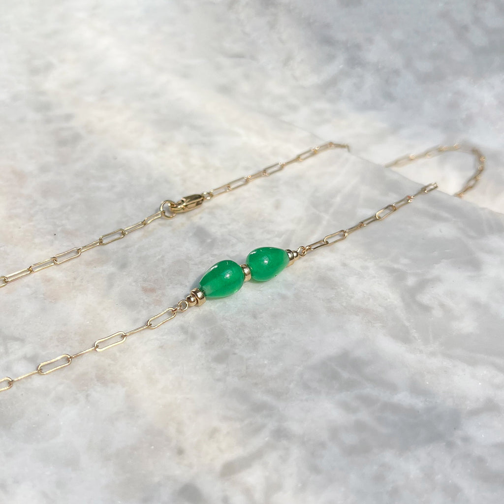 Jade Paperclip Chain