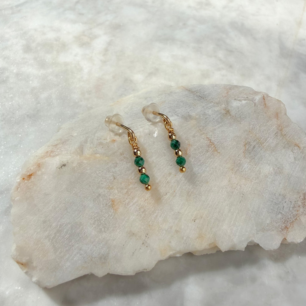 Sweet Malachite Studs