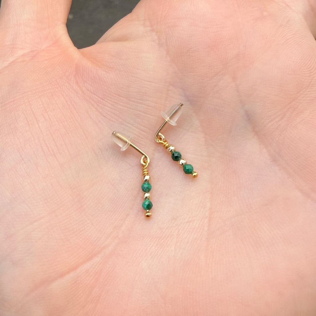 Sweet Malachite Studs
