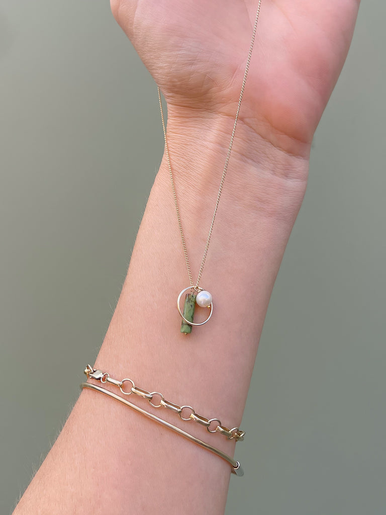 Jasper Cluster Necklace