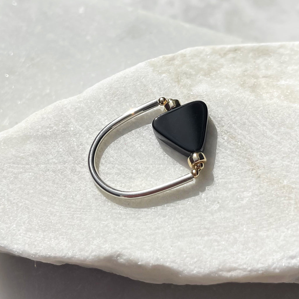 Black Agate Ring