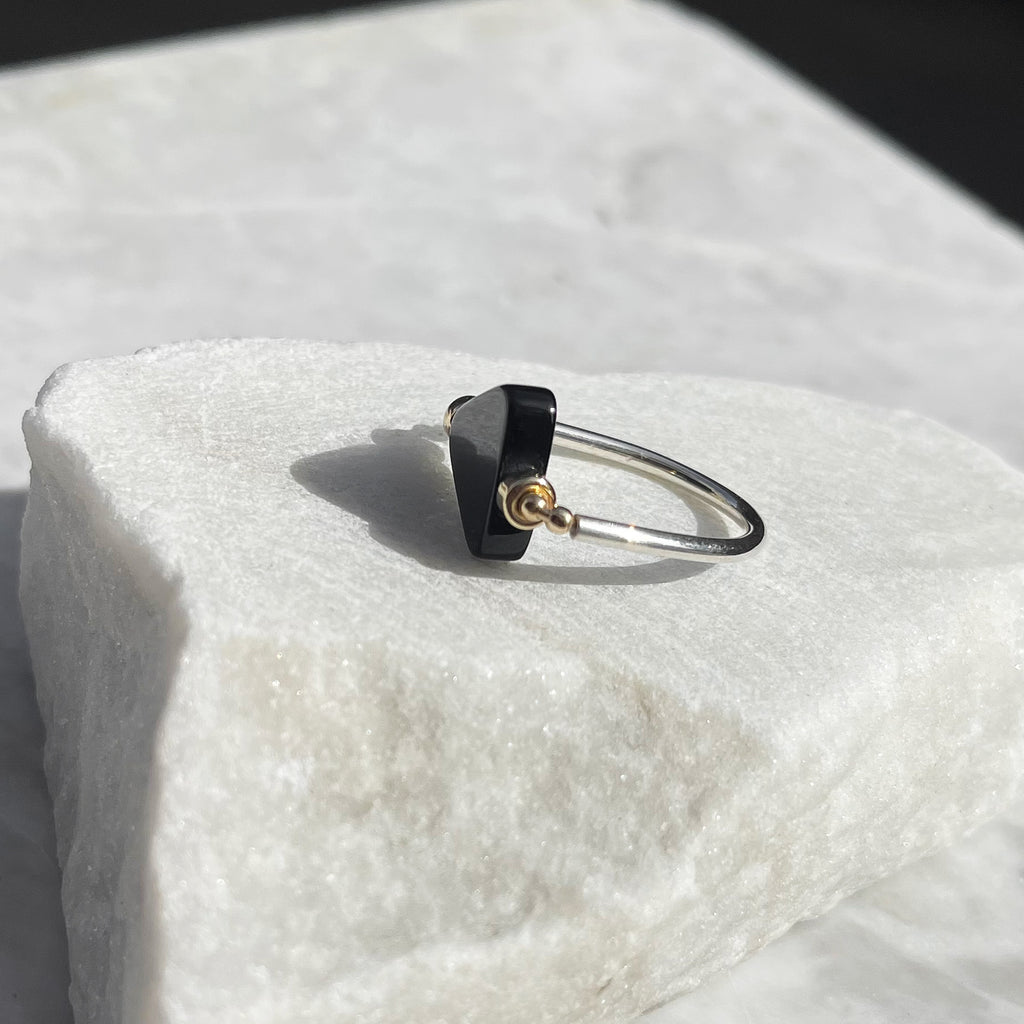 Black Agate Ring