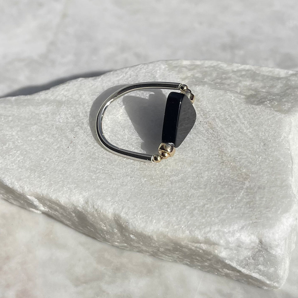 Black Agate Ring