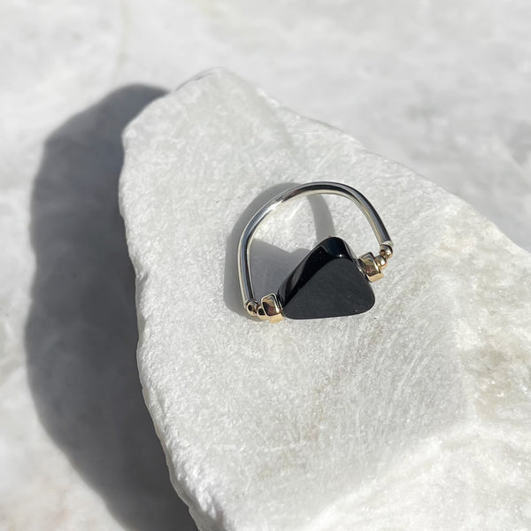 Amy Tamblyn Black Agate Ring