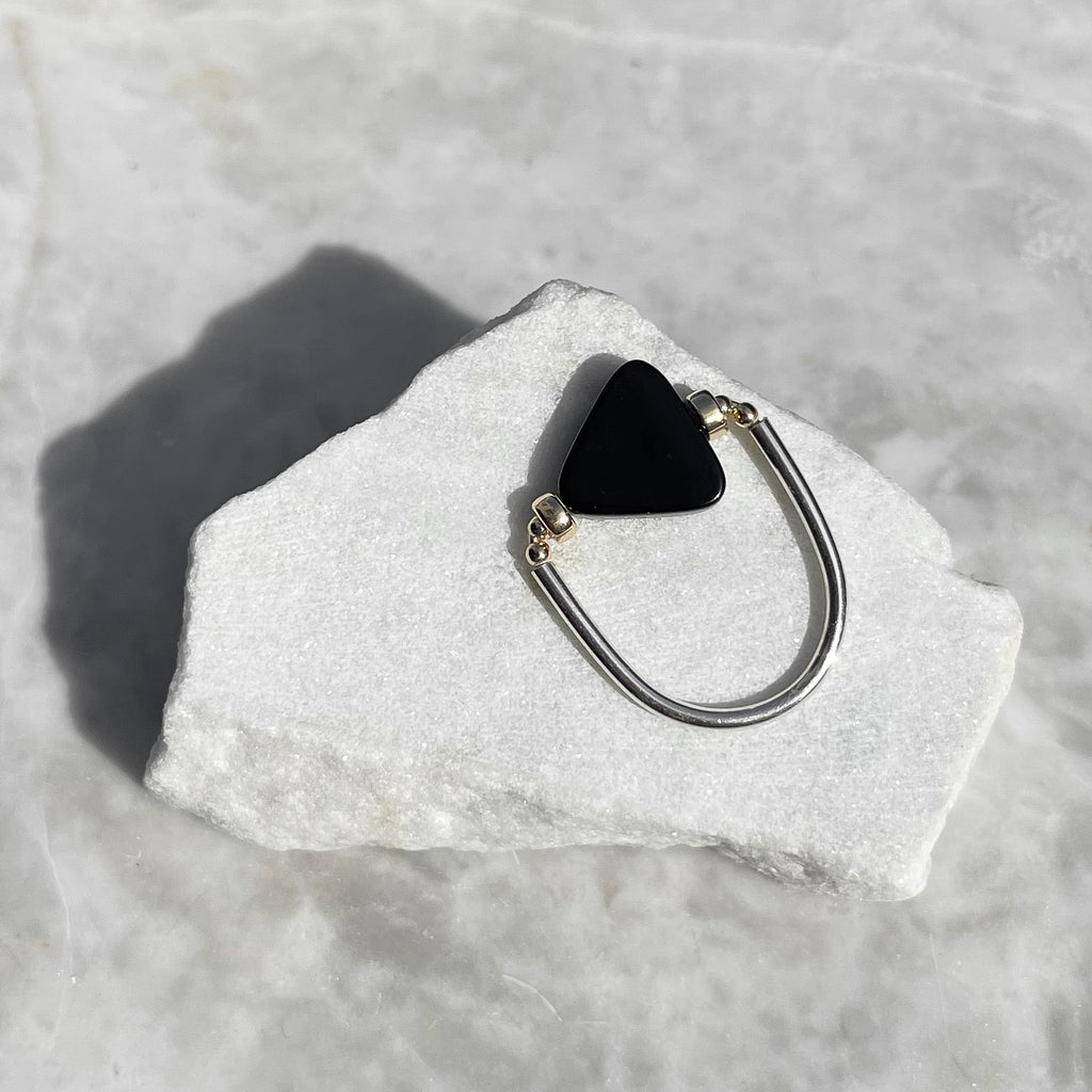 Black Agate Ring