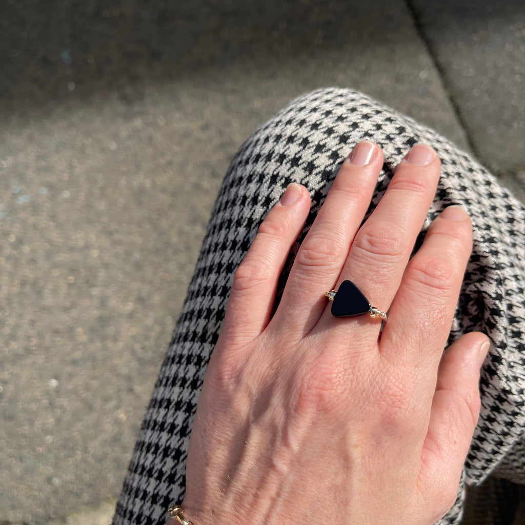 Black Agate Ring
