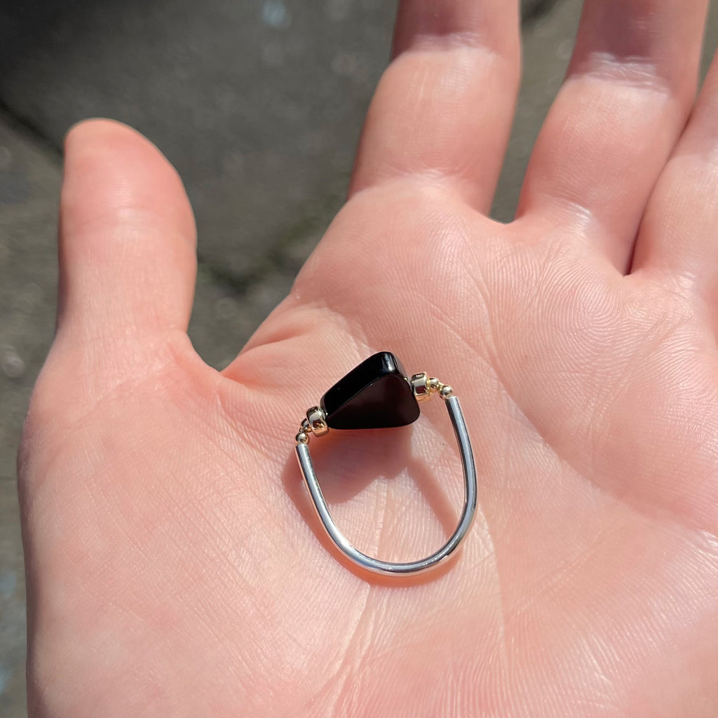Black Agate Ring