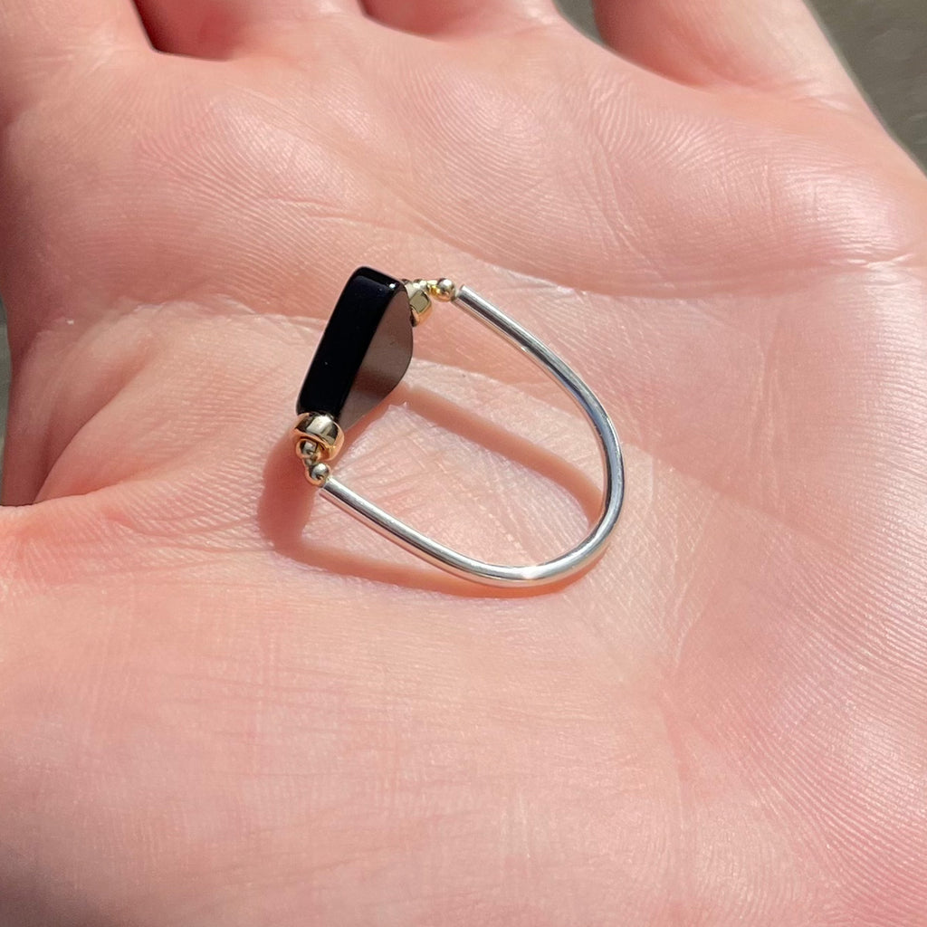 Black Agate Ring