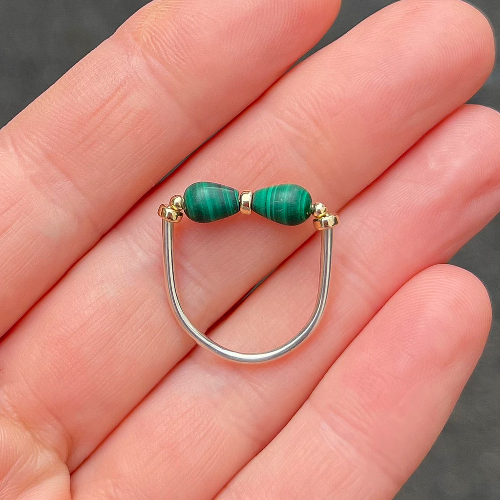 Malachite Butterfly Ring