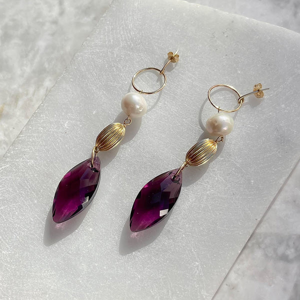 Amy Tamblyn Amethyst Crystal  Drops