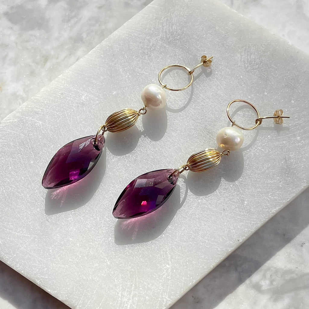 Amethyst Crystal  Drops