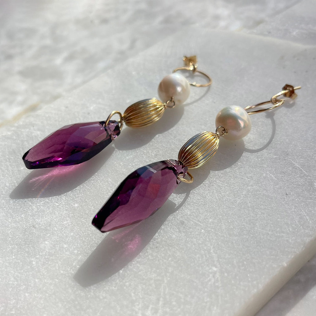 Amethyst Crystal  Drops