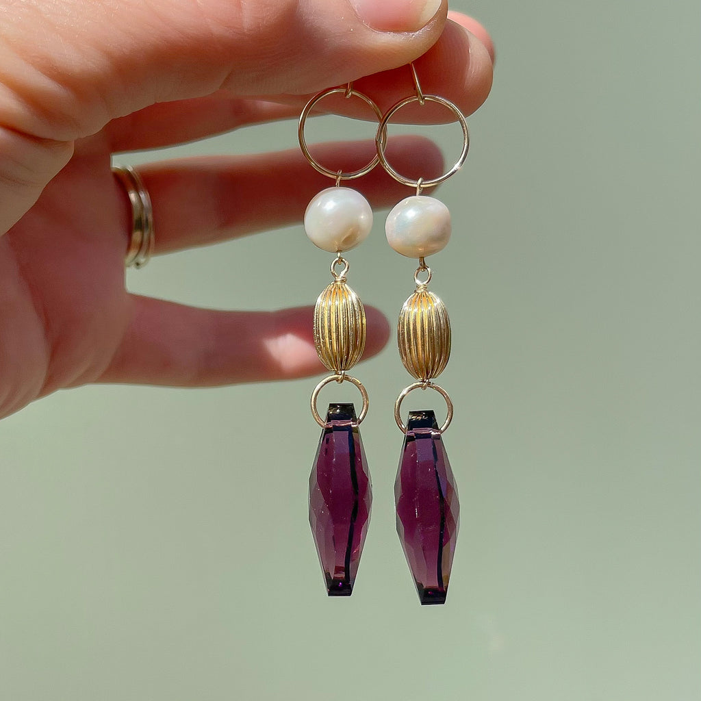 Amethyst Crystal  Drops