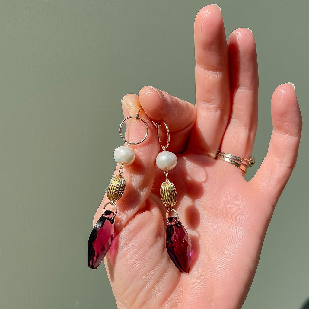 Amethyst Crystal  Drops